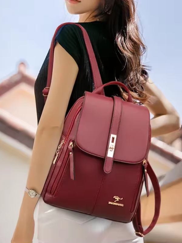 Ava | Women's Anti-Theft Leather Backpack