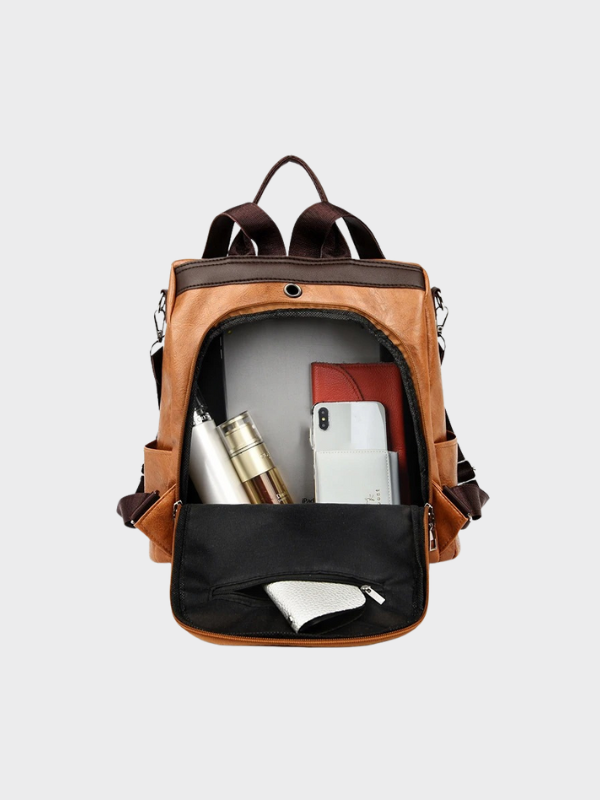 Hera | Anti-Theft Leather Backpack for Women
