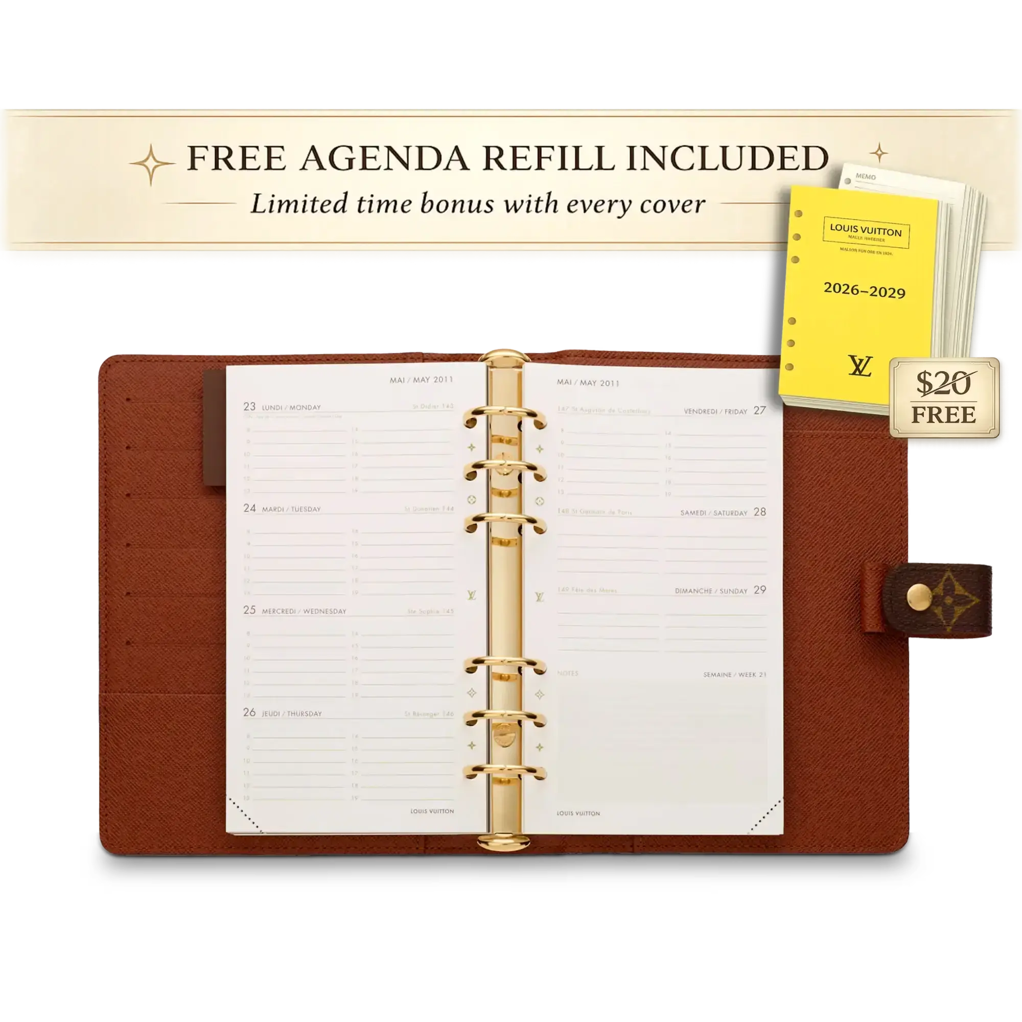 Monogram Agenda Cover ®