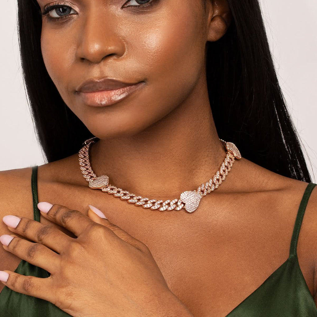 Grandeur Cuban Hearts Choker - ShopLorca