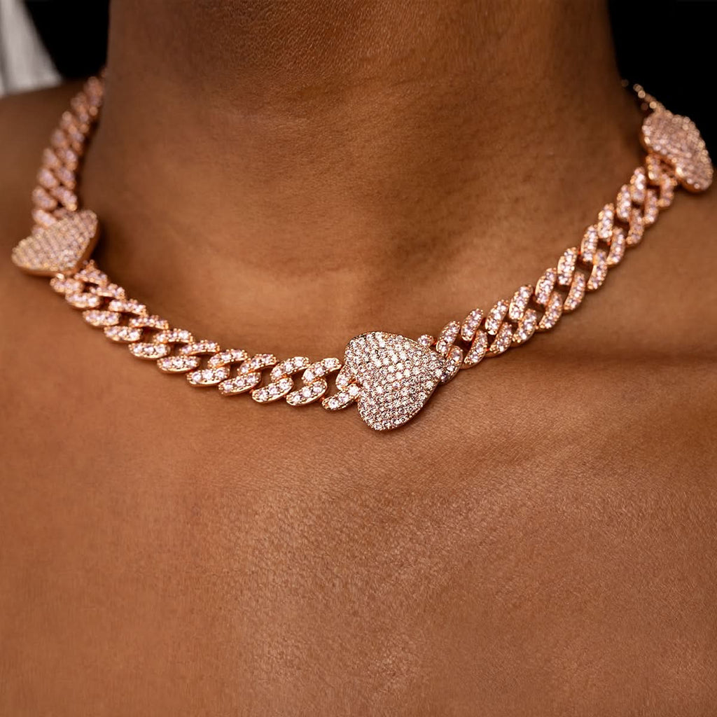 Grandeur Cuban Hearts Choker - ShopLorca
