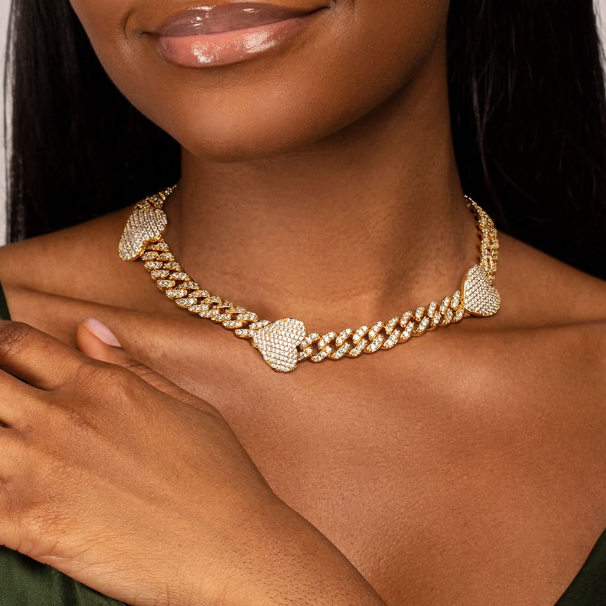 Grandeur Cuban Hearts Choker - ShopLorca
