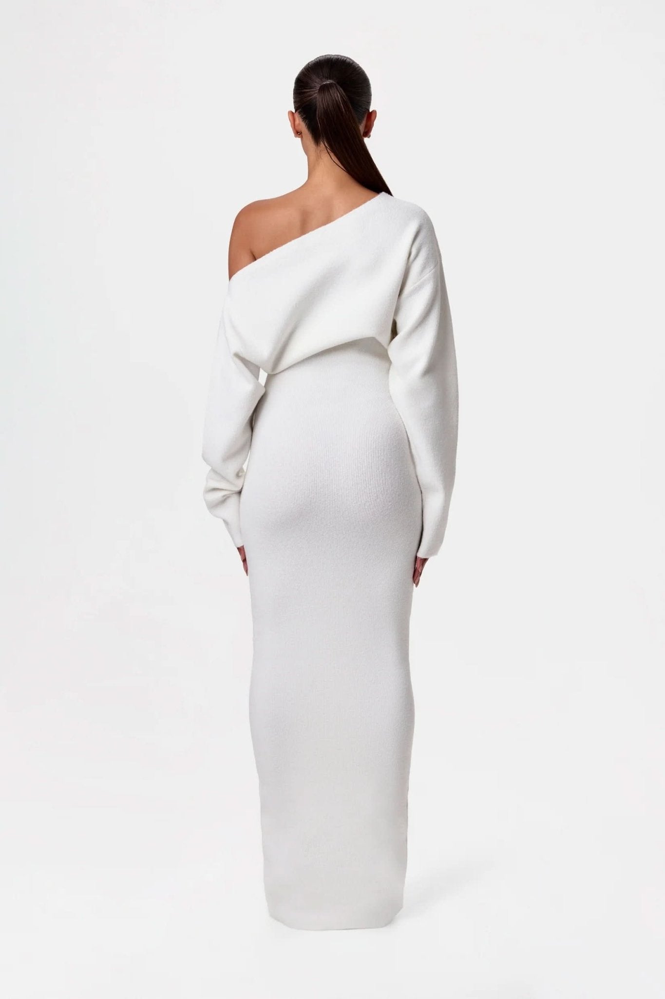Lamouria® Drop - Shoulder Sweater Dress - ShopLorca
