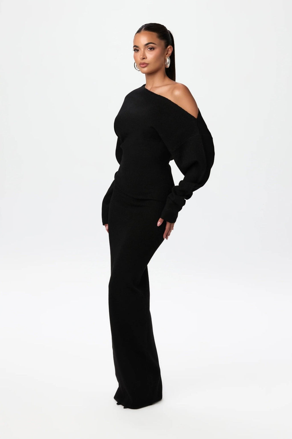 Lamouria® Drop - Shoulder Sweater Dress - ShopLorca