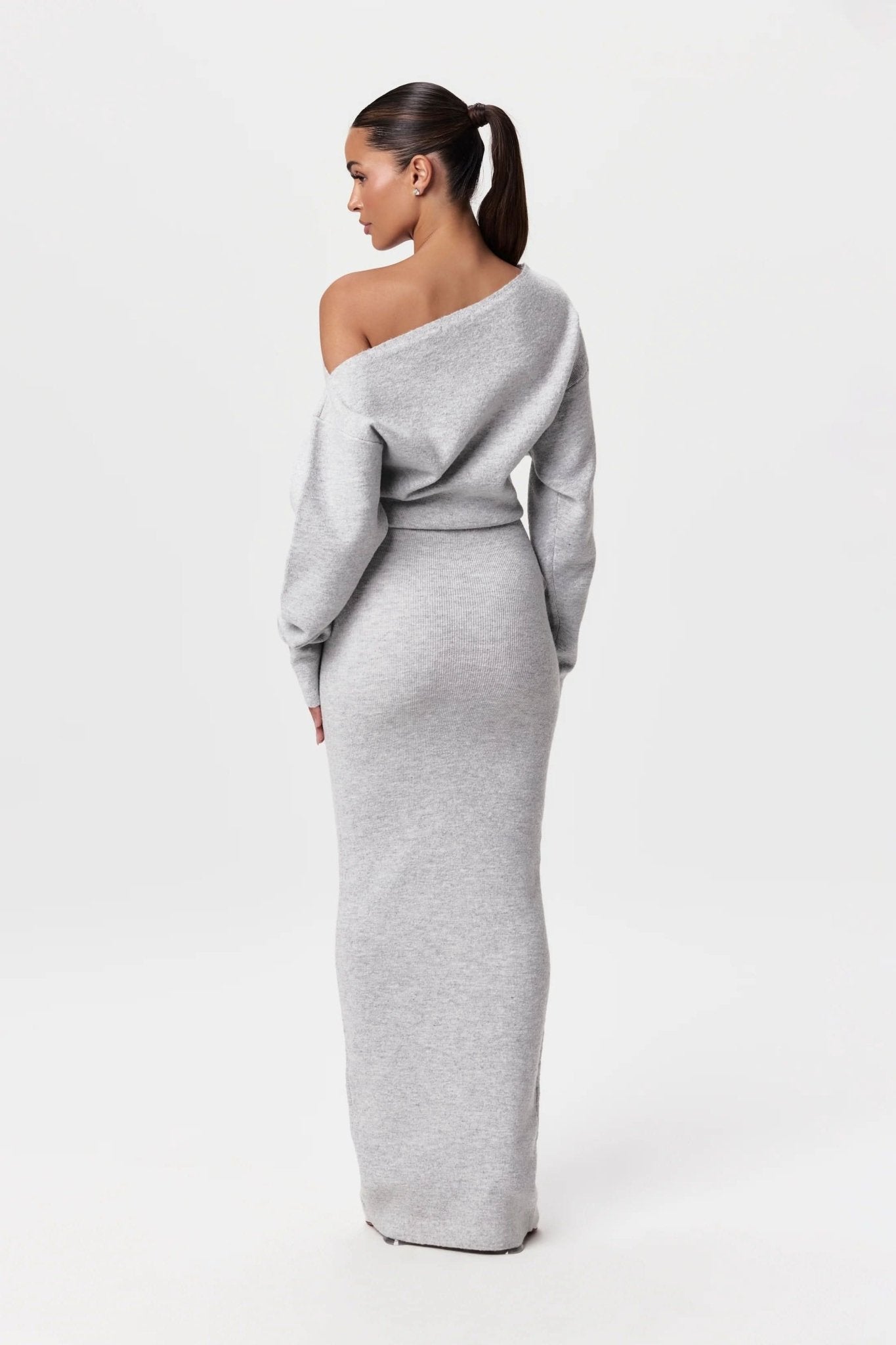 Lamouria® Drop - Shoulder Sweater Dress - ShopLorca