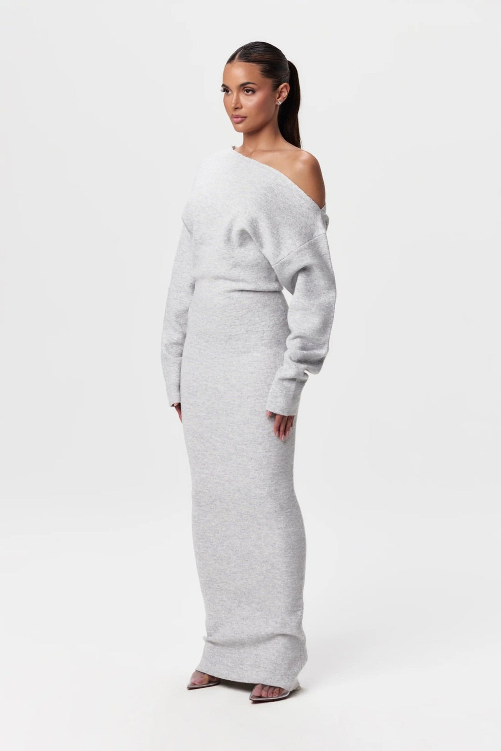 Lamouria® Drop - Shoulder Sweater Dress - ShopLorca