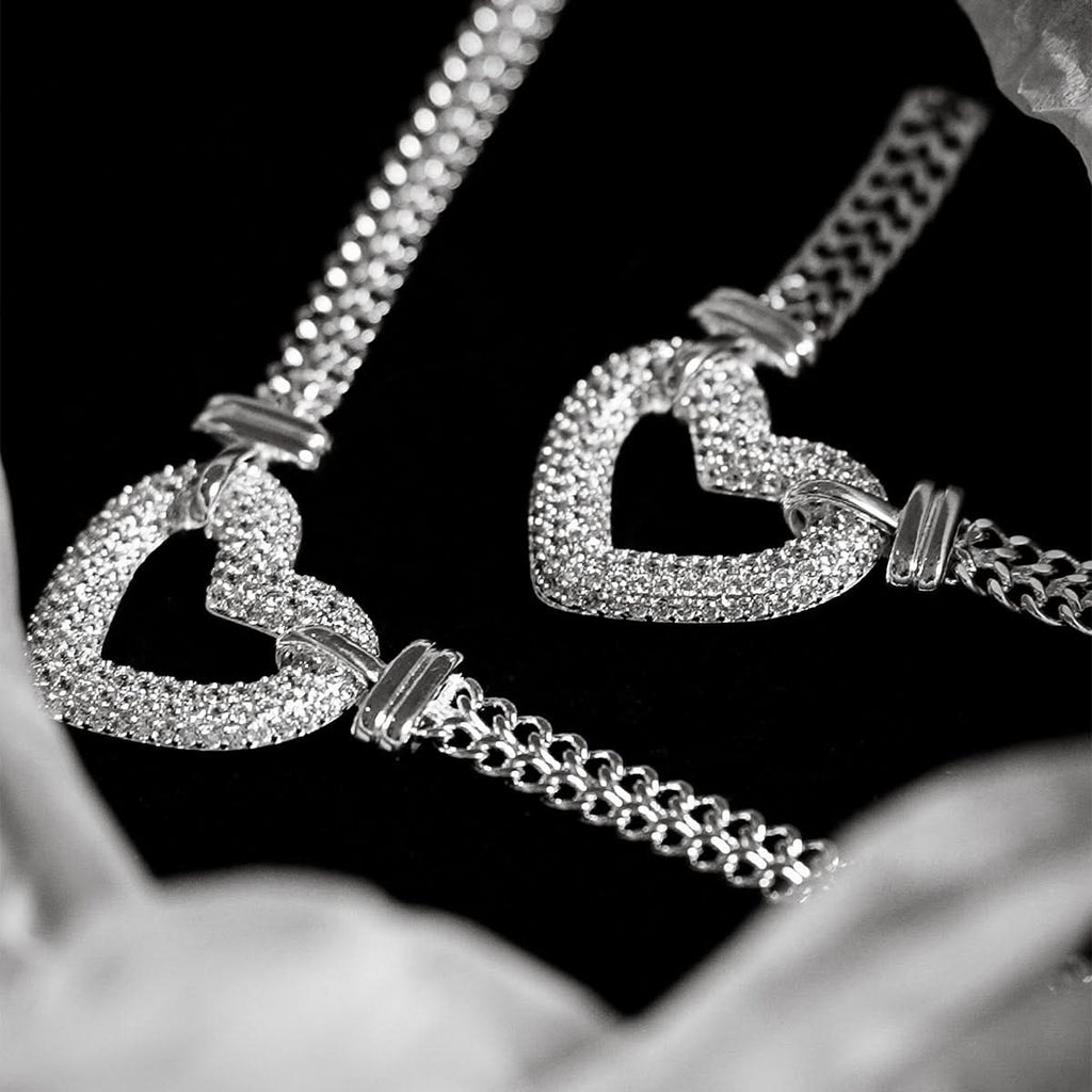 Paris Heart Pendant Jewelry Set - ShopLorca