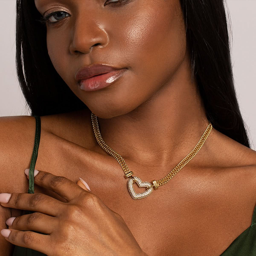 Paris Heart Pendant Necklace - ShopLorca