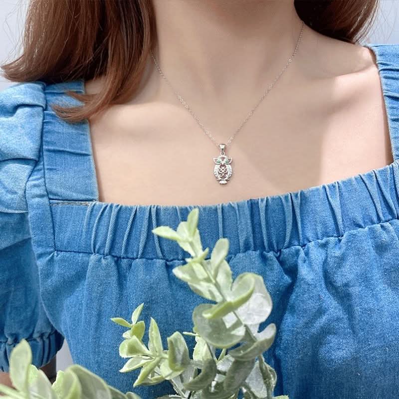 Shimmering Owl Necklace - ShopLorca