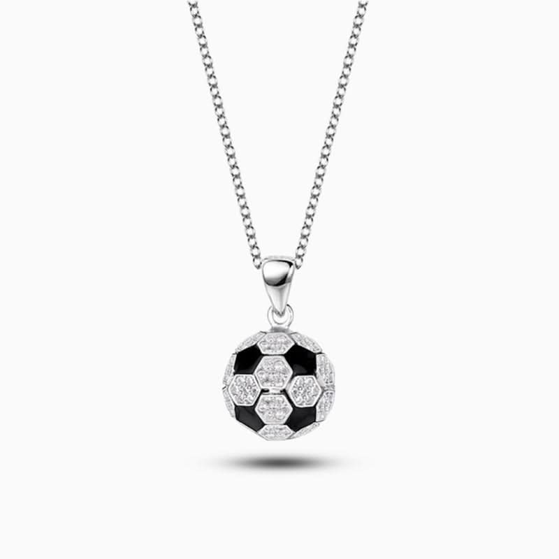 Shimmering Soccer Ball Necklace - ShopLorca