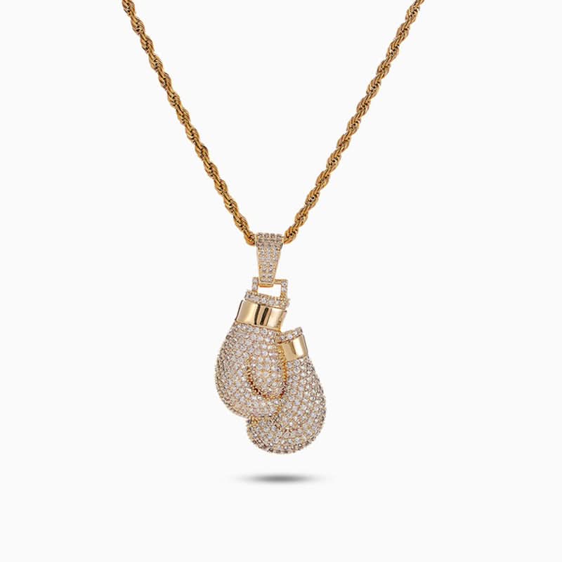 Sparkling Boxing Gloves Necklace - ShopLorca