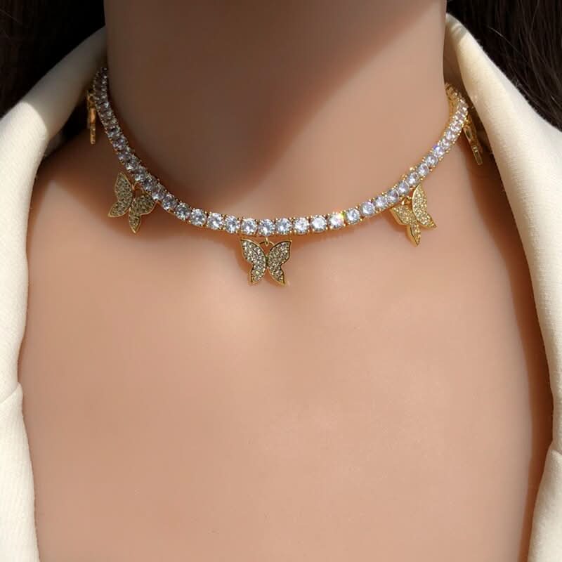 Sparkling Butterfly Choker - ShopLorca