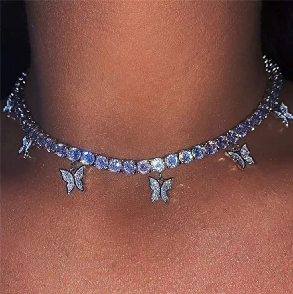 Sparkling Butterfly Choker - ShopLorca