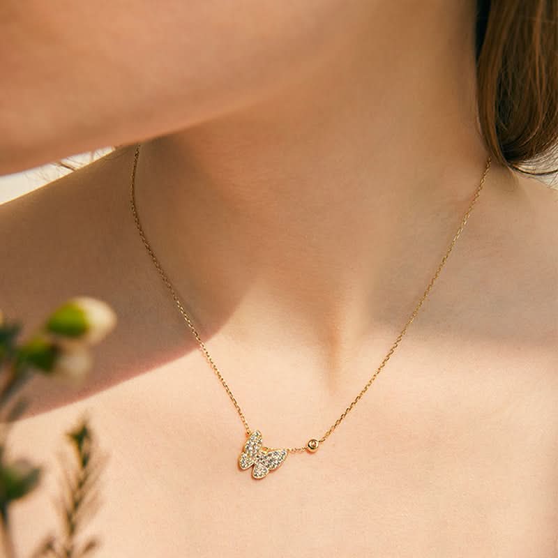 Sparkling Butterfly Necklace - ShopLorca