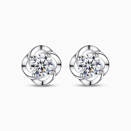 Sparkling Flower Stud Earrings - ShopLorca