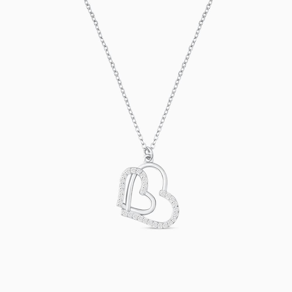 Sparkling Interlocking Hearts Necklace - ShopLorca