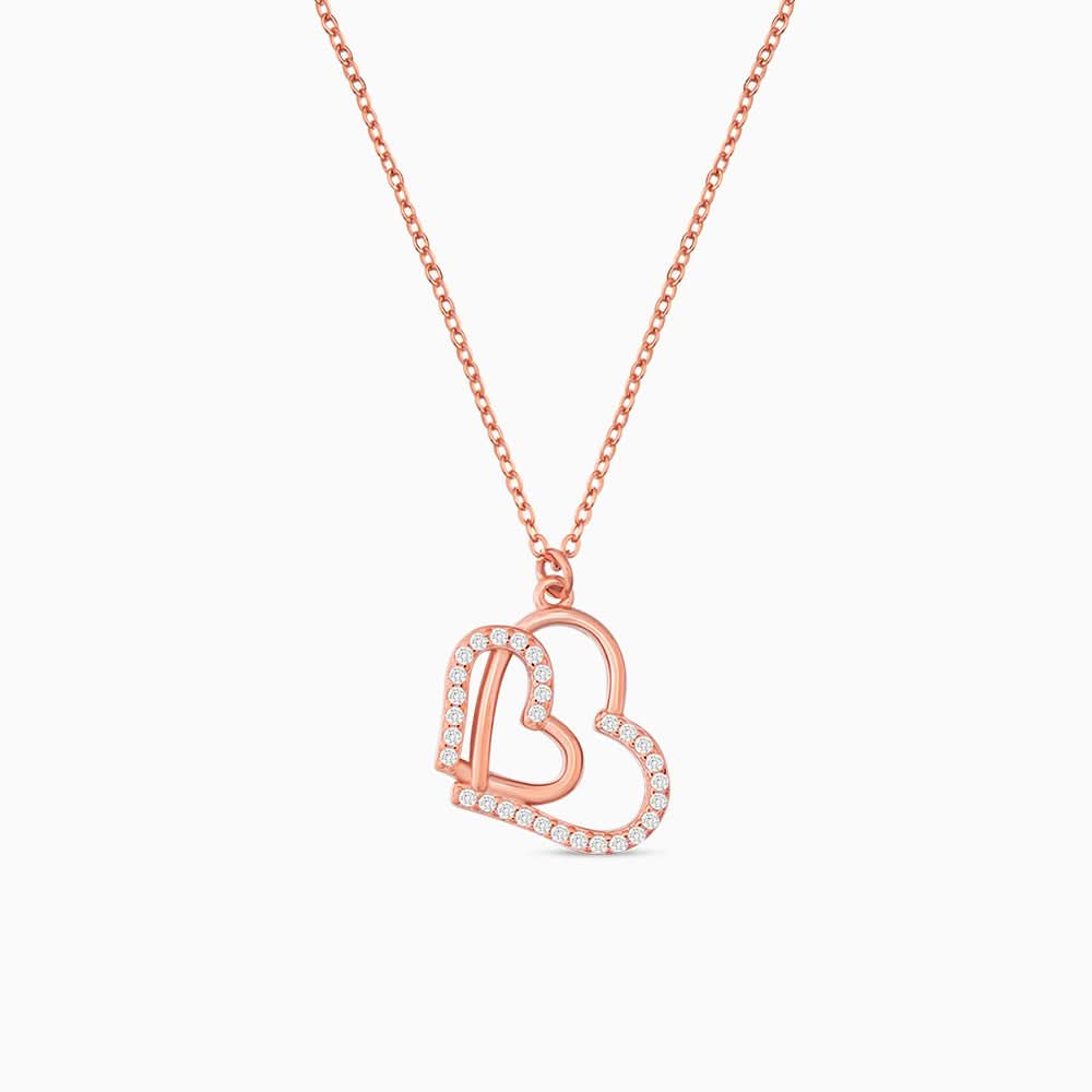 Sparkling Interlocking Hearts Necklace - ShopLorca