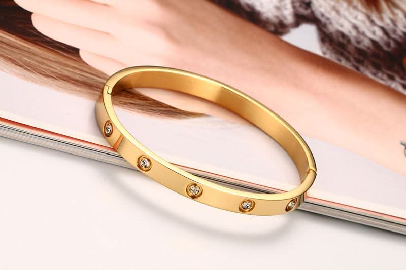 Studded Sparkling Stones All Around Bangle - ShopLorca