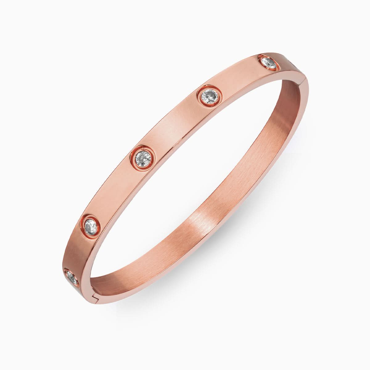 Studded Sparkling Stones All Around Bangle - ShopLorca