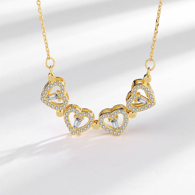 Two In One Heart Clover Necklace - ShopLorca