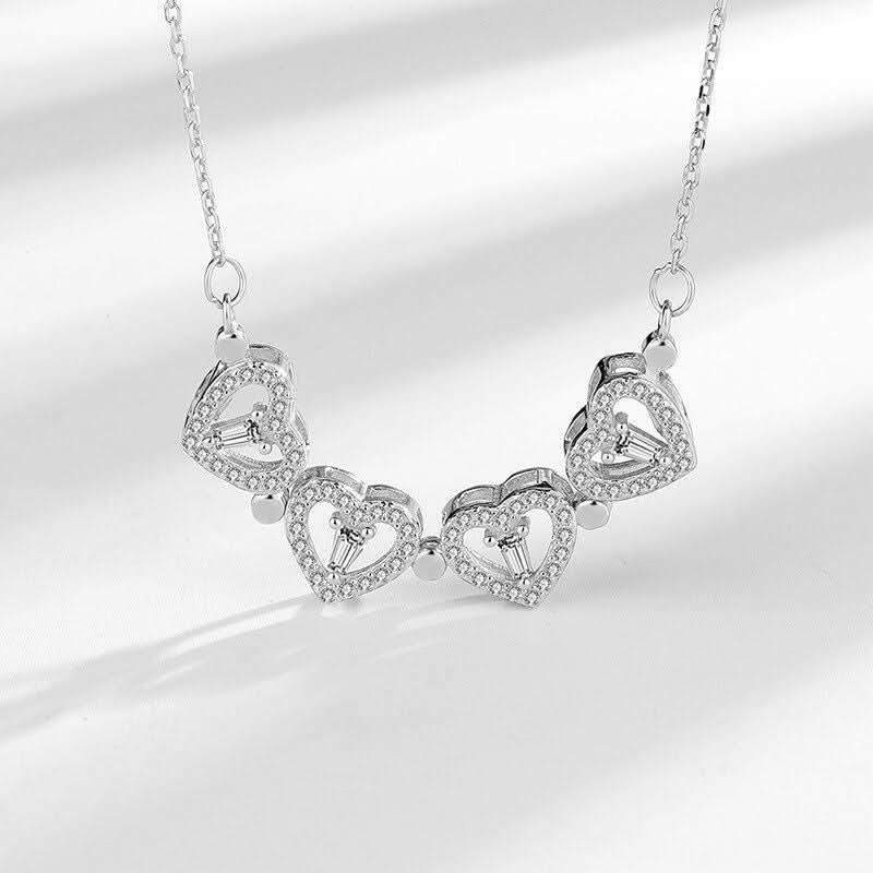 Two In One Heart Clover Necklace - ShopLorca
