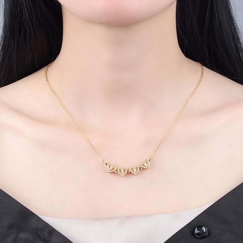 Two In One Heart Clover Necklace - ShopLorca